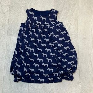 Cherokee Girls Dress Sz 3T Navy  Zebra Print
